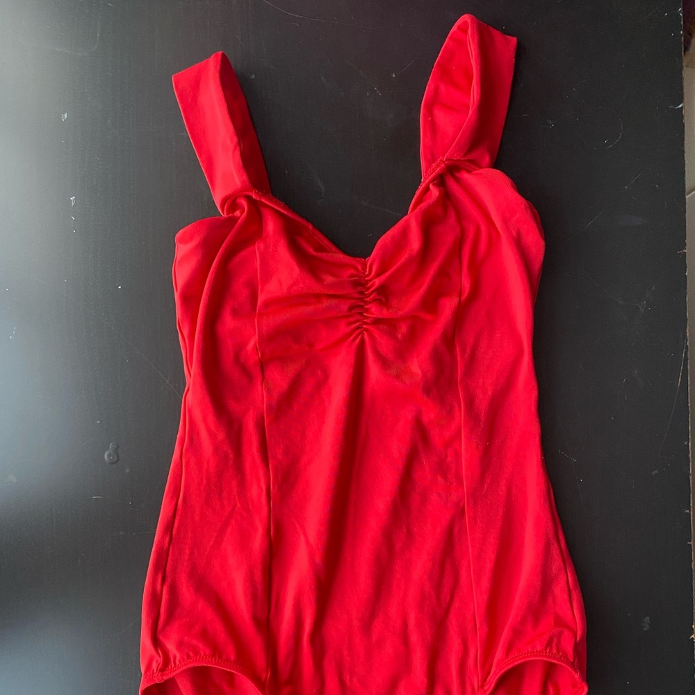Capezio Red Wide Strap Leotard